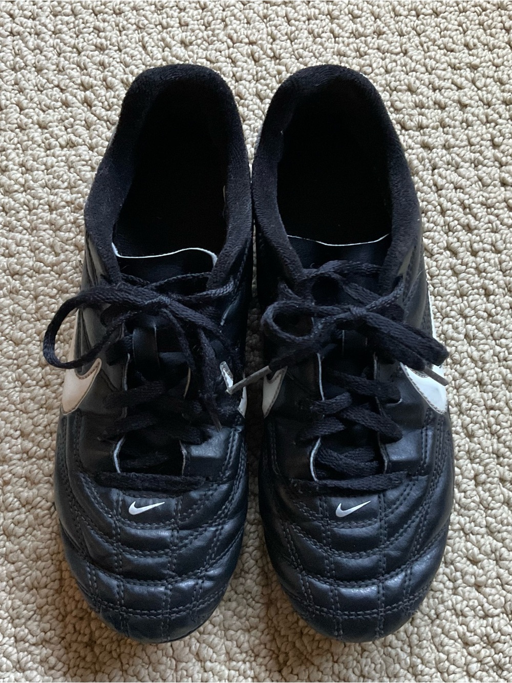 Nike Black and White Soccer Cleats